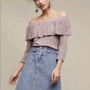 NEW Anthropologie Dolan Left Coast Collection Off Shoulder Blouse Medium